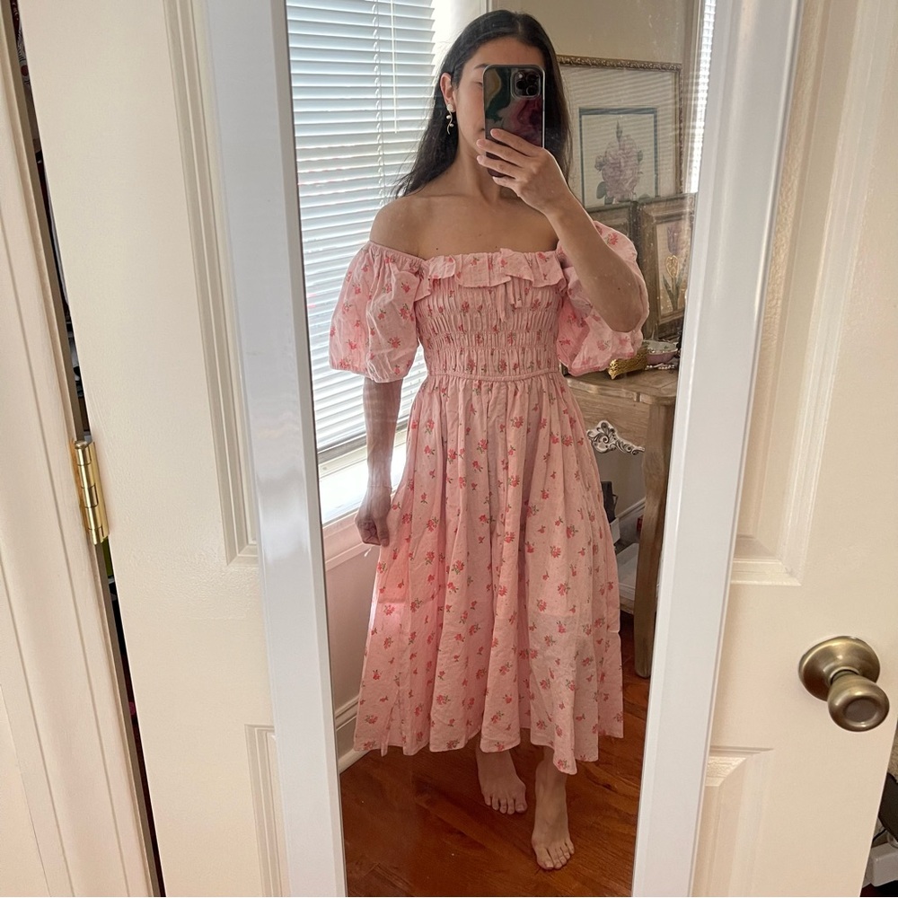 Pink floral dress